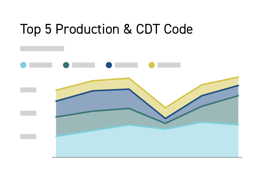 Top 5 production and CDT code report